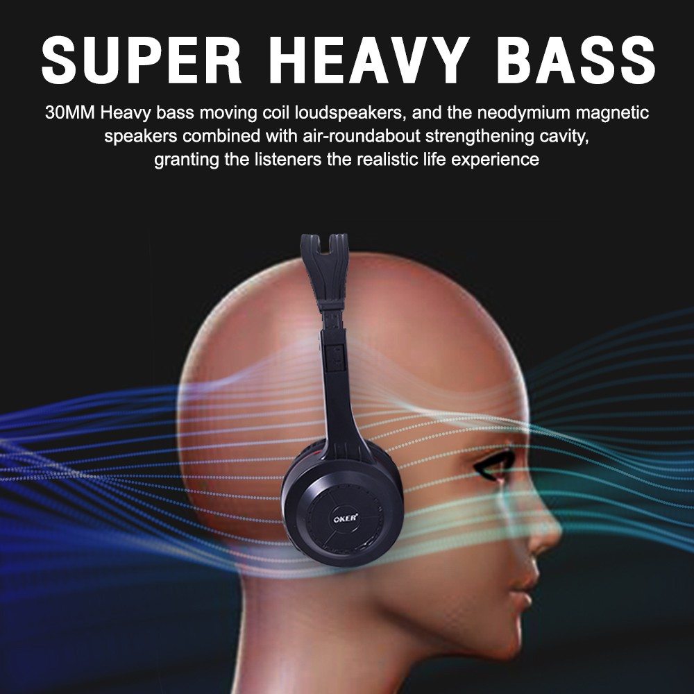 OKER X490 OKER HEADPHONE+MIC JACK3.5 HP-HM-OK-490BK