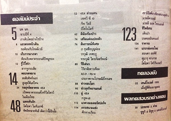 4 Wheels ปีที่ 4 ฉบับที่ 36 มกราคม 2538