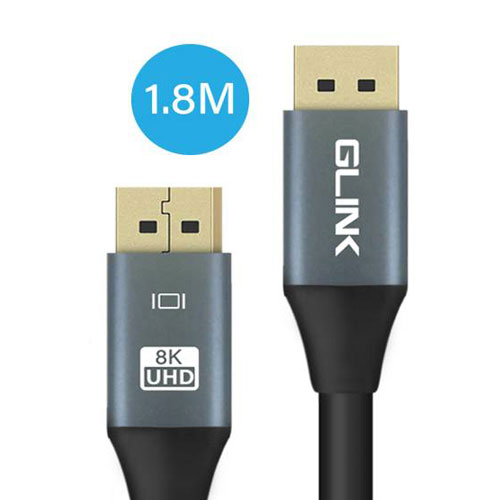 GL-404 Glink Cable DisplayPort V1.4 8K Ultra HD 1.8M Bandwidth 32.4Gbps 32Bit/1536kHz สายคุณภาพสูง SKU-03075