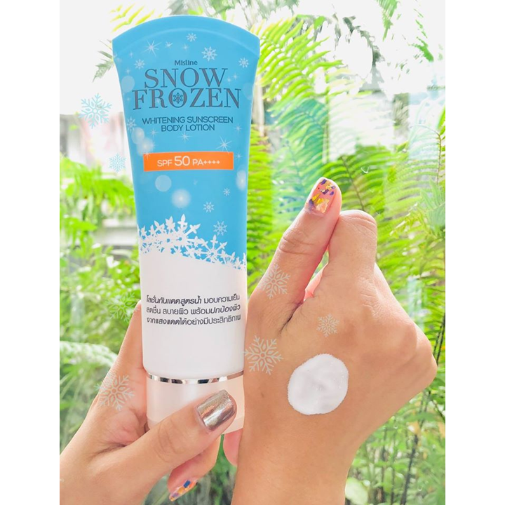 Mistine Snow Frozen Sunscreen Body 100ml โลชั่นกันแดด มิสทิน