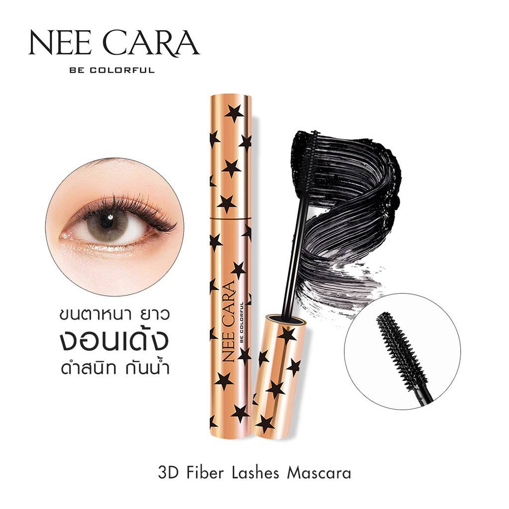 NEE CARA MASCARA 3D ทรีดี ไฟเบอร์ แลช มาสคาร่า 7g ปีดขนตา งอน หนา