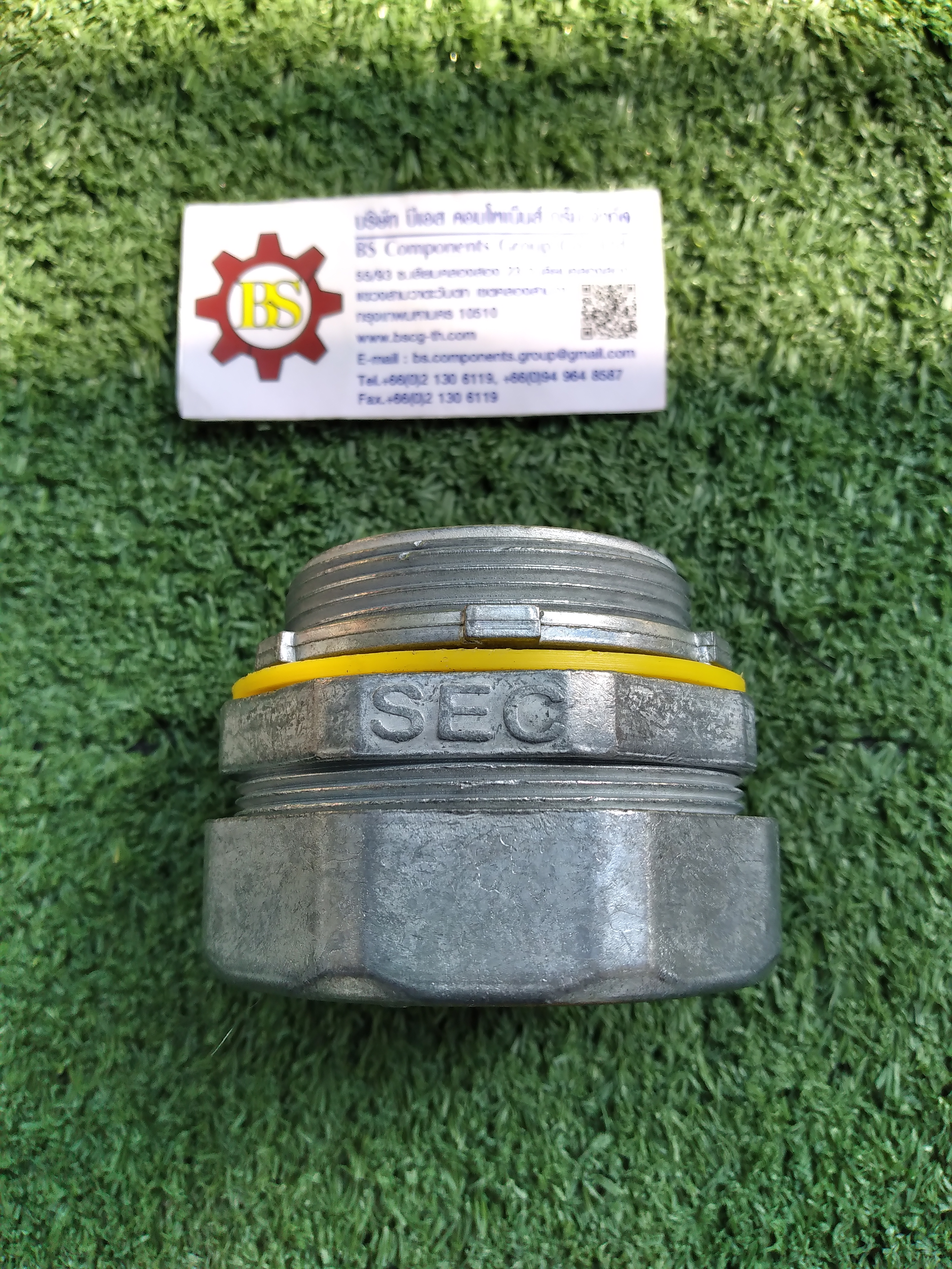 SEC : คอนเนคเตอร์ท่ออ่อนกันน้ำ สีเทา ตรง 2"