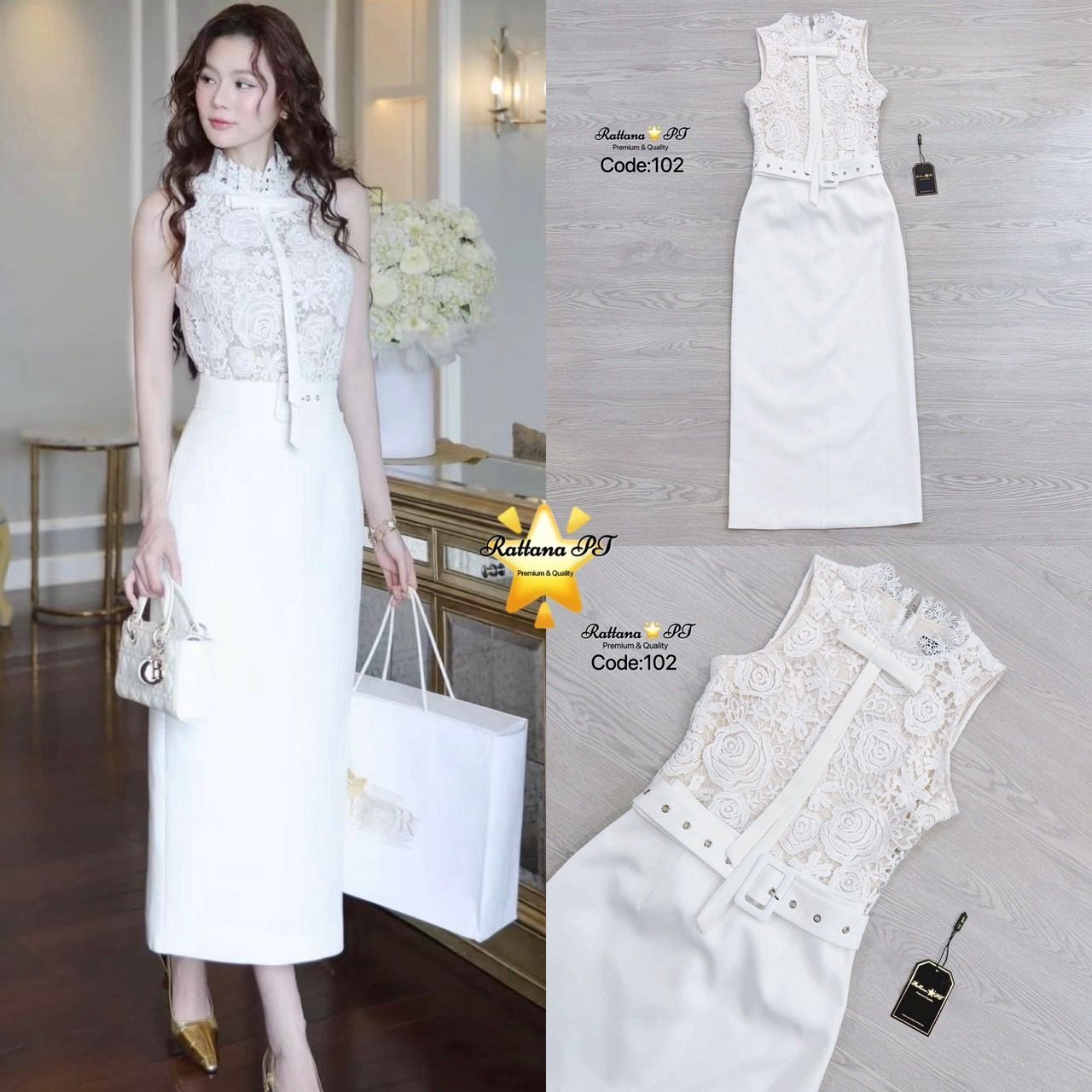 ชุดเซต เรียบหรูดูแพง เนื้อผ้าดีมาก เสื้อแต่งโบสามารถถอดออกได้ ชุดมีซับในอย่างดี มาคู่กับกระโปรงทรงสวยมีเข็มสามาสามารถถอดออกได้ มีซิบด้านหลัง จะใส่ไปงานบุญ งานบวช งานแต่ง ชุดนี้เหมาะสมมาก หรอใส่ออกงาน ดูดีมาก #Rattana🌟PT #ชุดทำบุญ#ชุดออกงาน #ชุดเซต