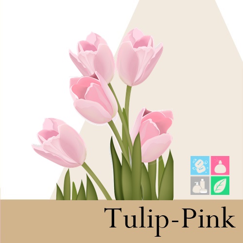 Tulip-Pink น้ำมันหอมทิวลิชมพู floral green soft spicy กลิ่นหอมสดชื่นของดอกไม้ เจือกลิ่นไอดินและเปลือกสน ละลายในแอกอฮอล์และน้ำมัน / ทนอุณหภูมิสูง-ไม่เร่งเทรซ COA