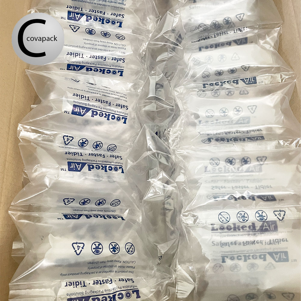 ถุงลมพลาสติกกันกระแทกเติมลมพร้อมใช้ ขนาด 20x12cm (หลังเติมลม 14 x 9 x พอง 5 cm) x 120 ชิ้น/กล่อง สีใส สำเนา