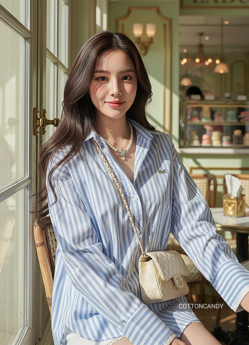 เสื้อเชิ๊ตรุ่นนี้มีติดตู้เลยคร่าาาา เป็นเชิ๊ตที่แมทง่ายใส่ง่าย ใส่ยังไงก็ดูสวย ดูแพง รุ่นนี้เป็นคอตตอนพรีเมี่ยม งานดีเทลปักเป๊ะ 100% โทนสีถูกต้อง