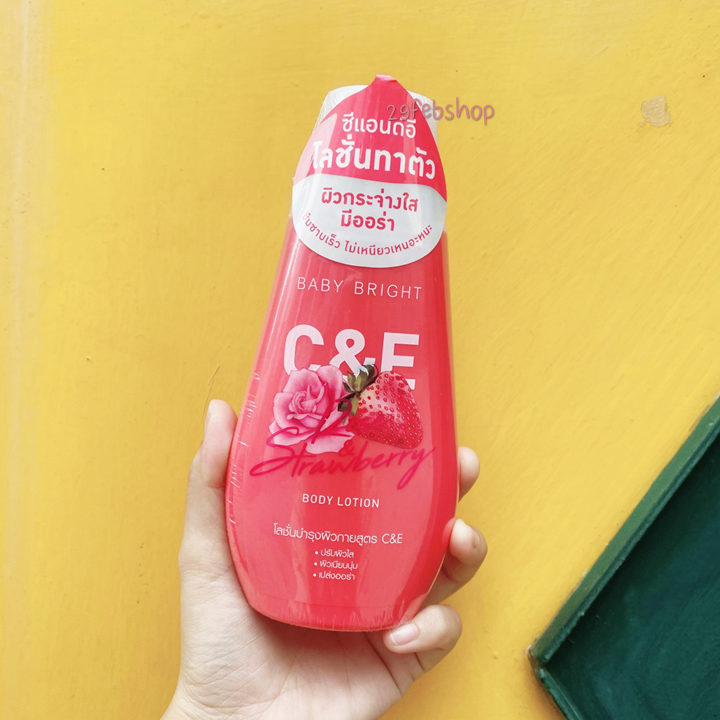 Baby Bright C & E Rose & Strawberry Body Lotion 150ml โลชั่นบำรุงผิวกาย เบบี้ไบร์ท