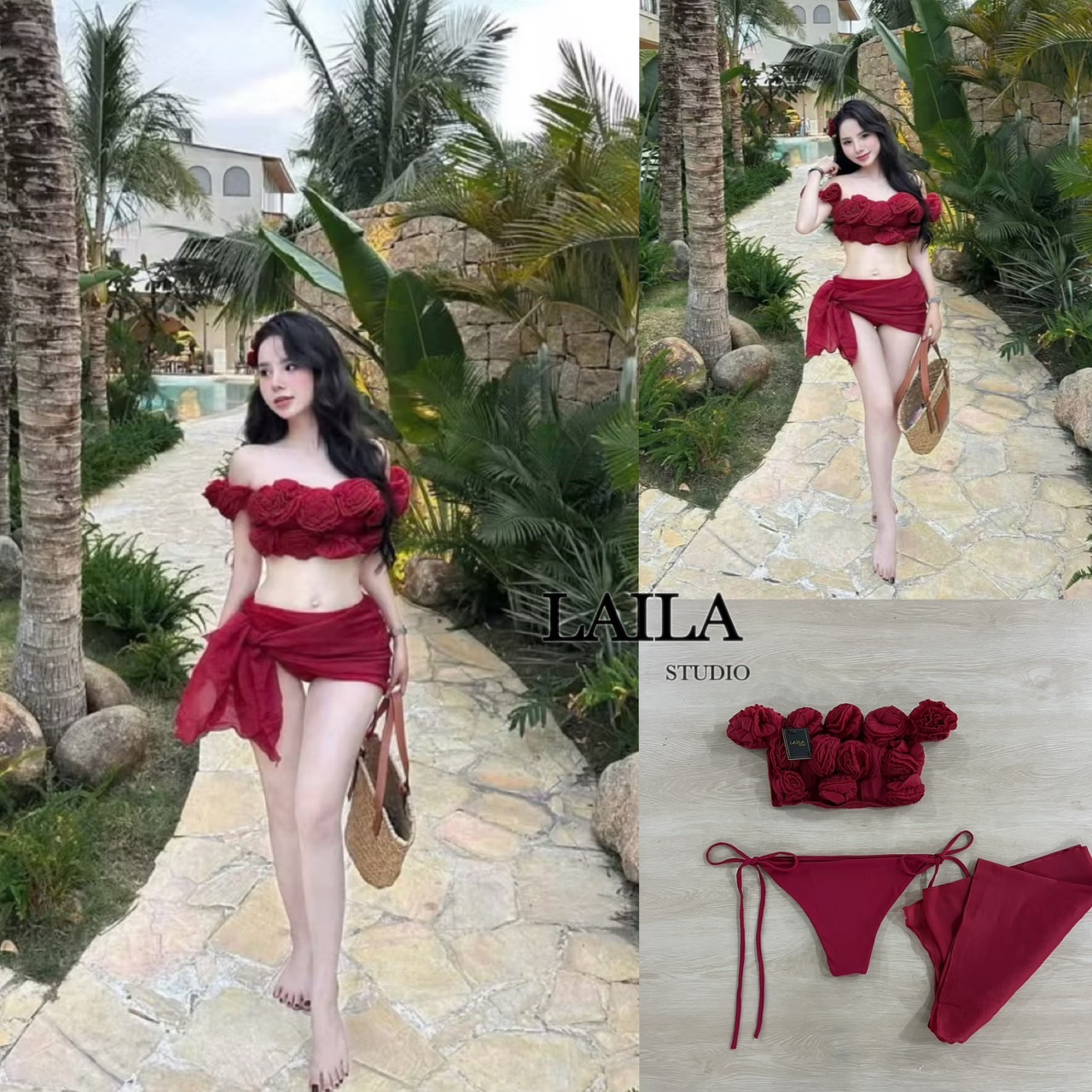 Tag : LAILA Detail: Setเสื้อ+บิกินี่+ซีทรู เสื้อเปิดไหล่งสนสุดน่ารัก แต่งปักดอกไม้3ดีฟูด้านหน้า ด้านหลังแต่สม็อค มาพร้อมตัวบิกินี่ผูกด้านข้างสุดแซ่บ เพิ่มความโดดเด่นของชุดด้วยซีทรูผูกเอว งานชุดว่ายน้ำเก๋ๆ ใส่ถ่ายรูปสวยๆค้าสาวๆๆ #ByLaila #ชุดว่ายน้ำ #ชุดว่