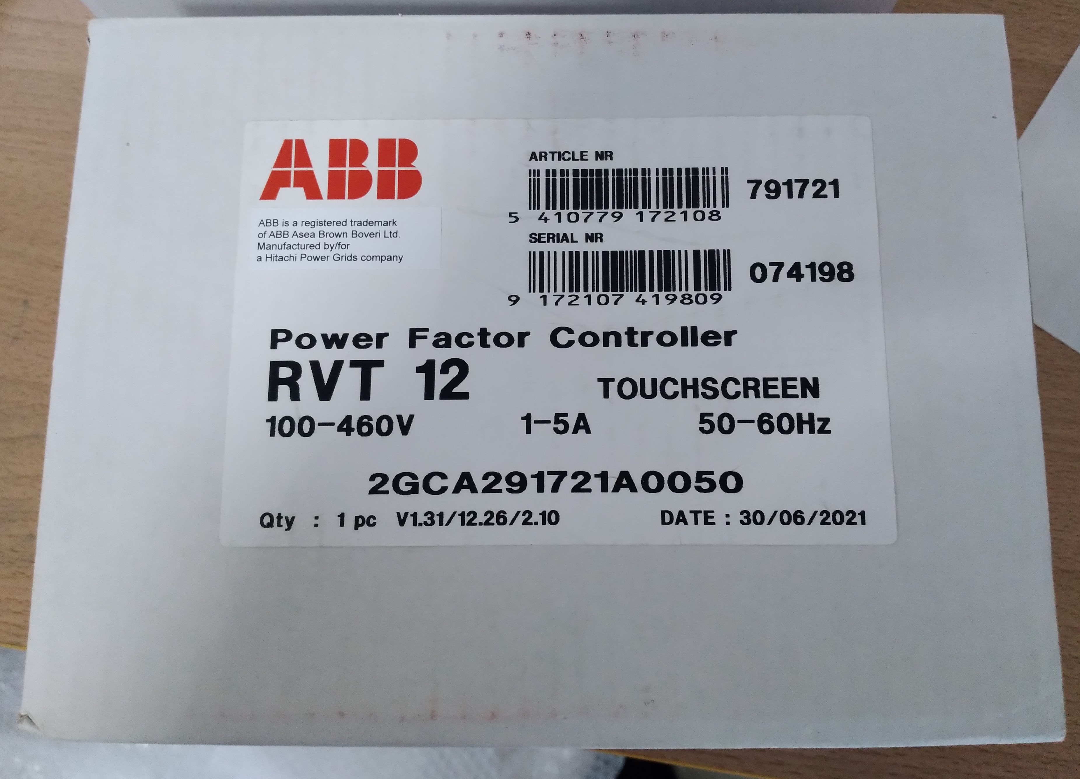 ABB : Power factor controller RVT-12