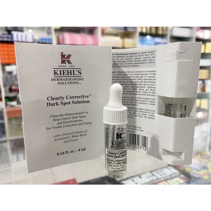 Kiehl's Clearly Corrective Dark Spot Solution 4ml. เซรั่มลดเลือนจุดด่างดำ