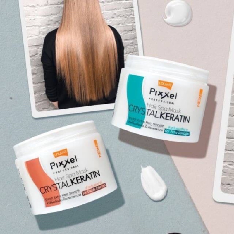 Lolane Pixxel Hair Spa Mask CRYSTAL KERATIN 450ml ทรีตเมนต์ผม มาส์กผมโลแลน