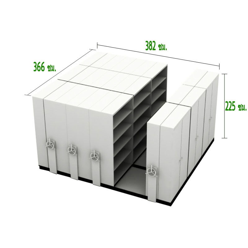 ตู้รางเลื่อนแบบพวงมาลัย 27 ตู้ รุ่น CPT-309