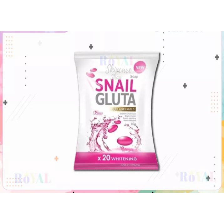 Perfect Skin Lady SNAIL GLUTA COLLAGEN GOLD *20 Whitening Soap 80g. สบู่สเนลไวท์ผิวขาว