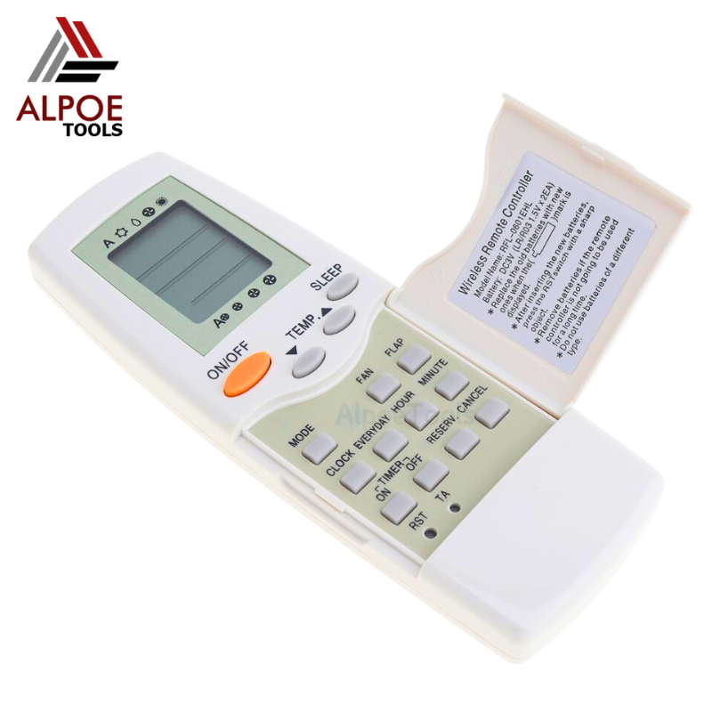 รีโมทแอร์ ยี่ห้อ Carrier ฝาพับ รุ่น RFL-0601EHL