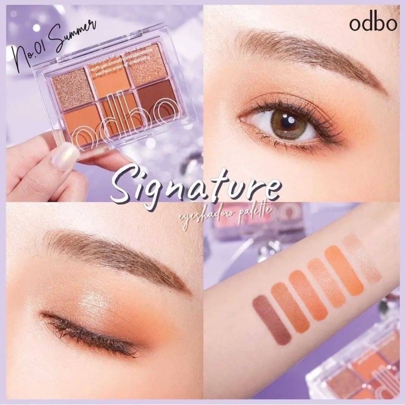 odbo Signature Eyeshadow Palette 6 colors 4.8g OD276 โอดีบีโอ ซิกเนเจอร์ อายแชโดว์ พาเลท