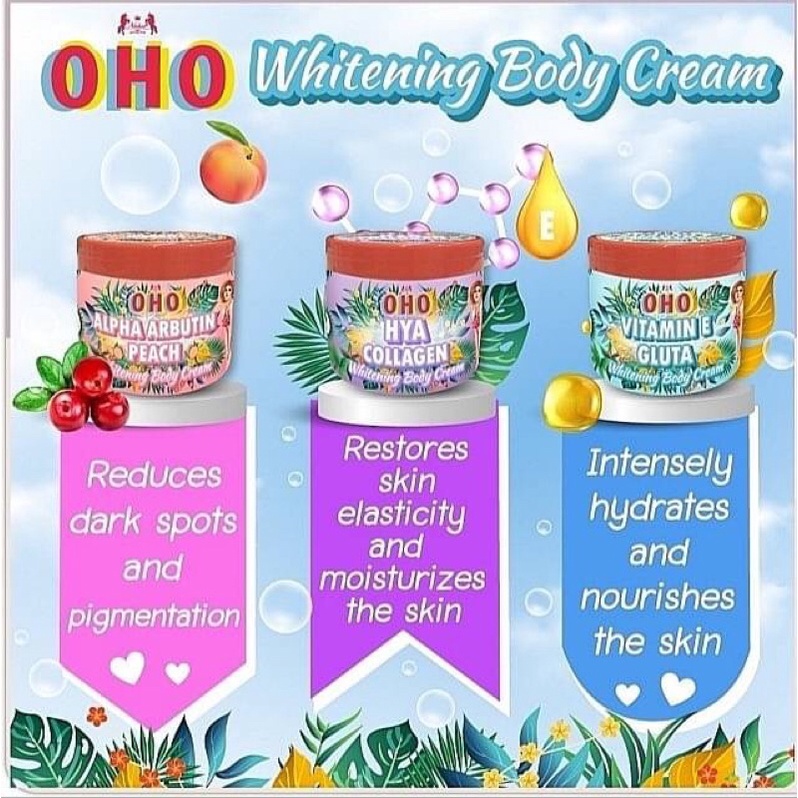 OHO Whitening Body Cream 200ML ครีมทาผิวขาว