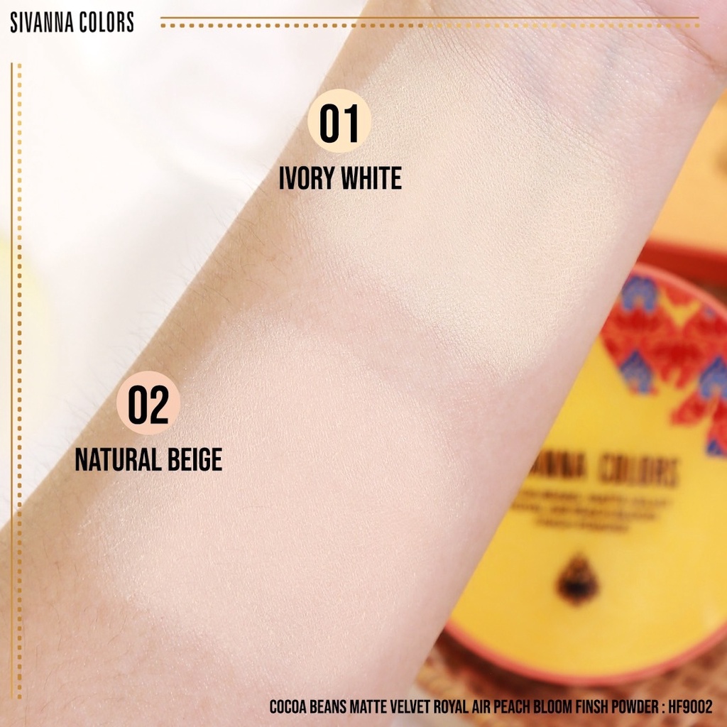 Sivanna แป้งฝุ่น โกโก้ บีนส์ Cocoa Beans Matte Velvet Royal Powder HF9002
