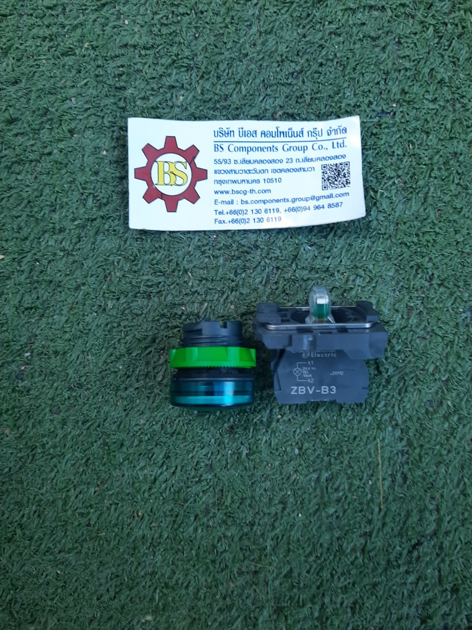 Schneider : ไพล็อทแลมป์ LED ต่อตรง XB5AVB3 24V เขียว