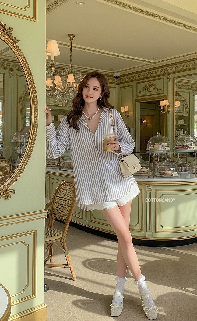 เสื้อเชิ๊ตรุ่นนี้มีติดตู้เลยคร่าาาา เป็นเชิ๊ตที่แมทง่ายใส่ง่าย ใส่ยังไงก็ดูสวย ดูแพง รุ่นนี้เป็นคอตตอนพรีเมี่ยม งานดีเทลปักเป๊ะ 100% โทนสีถูกต้อง