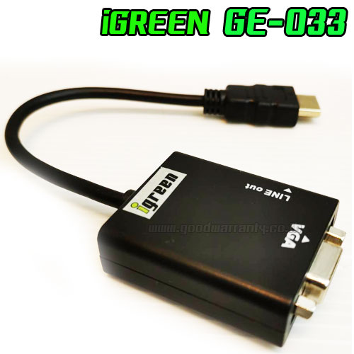 GE-033 CABLE VGA (F)TO HDMI (M) + SOUND 23CM CV-GO-XX-GE033
