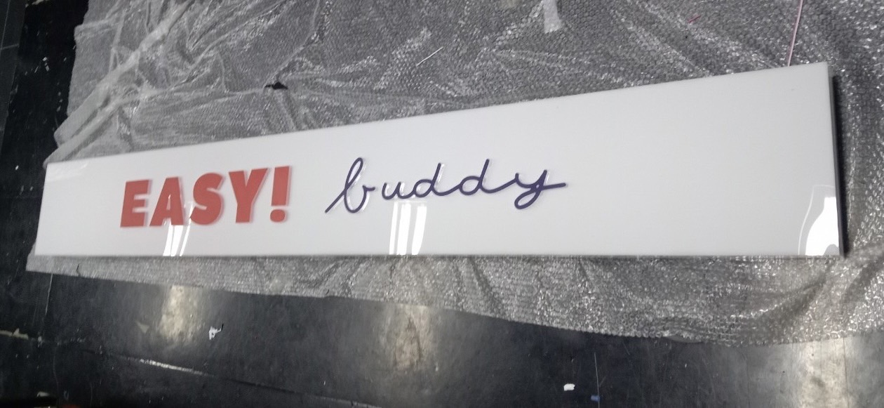 กล่องไฟอะคริลิค ซ่อนไฟled สีขาวนม