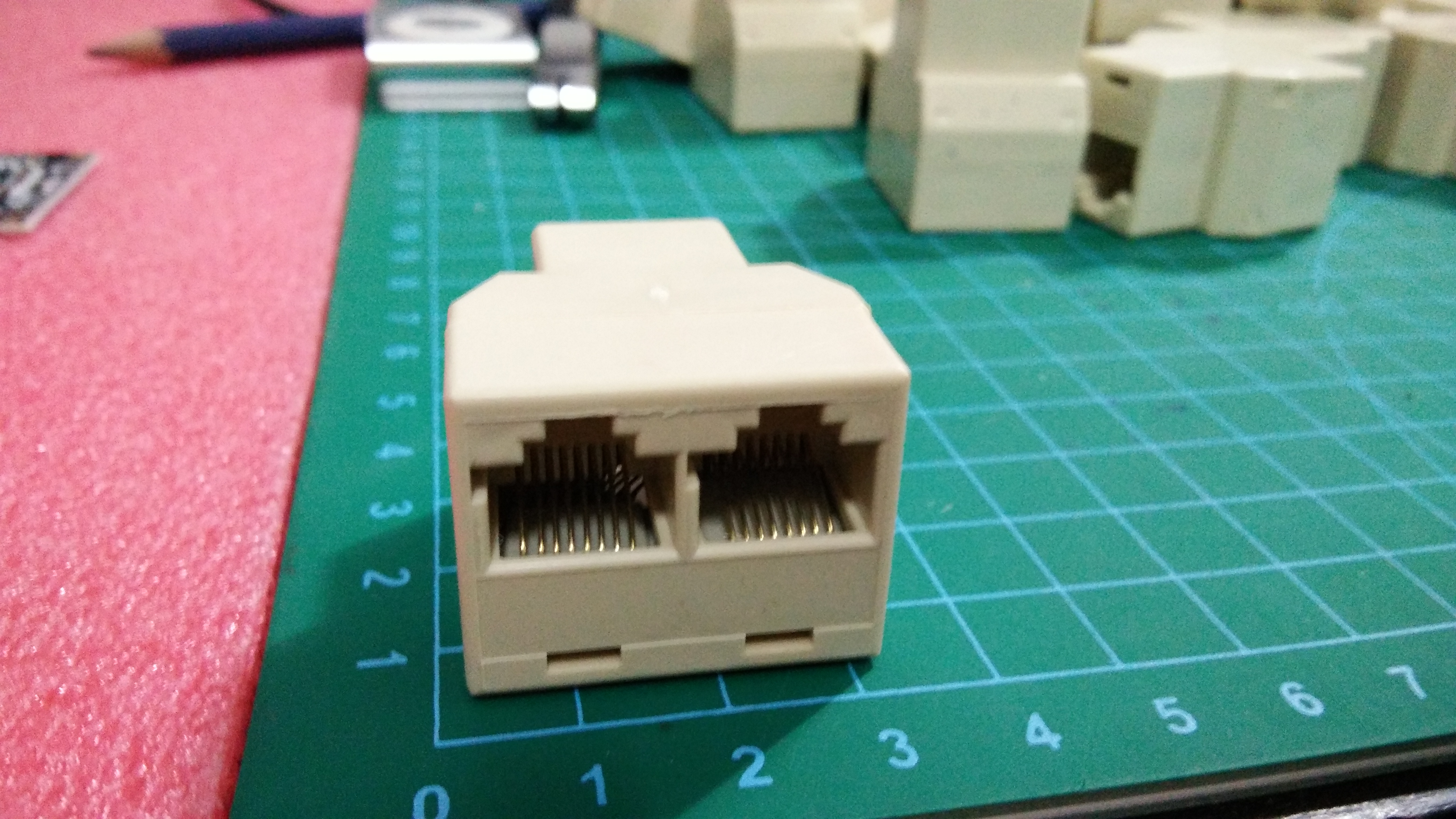 RJ45 8-coreต่อสามทางแยกหัวเครือข่ายสายอินเตอร์เน็ตพวงสายแลน3ทาง
