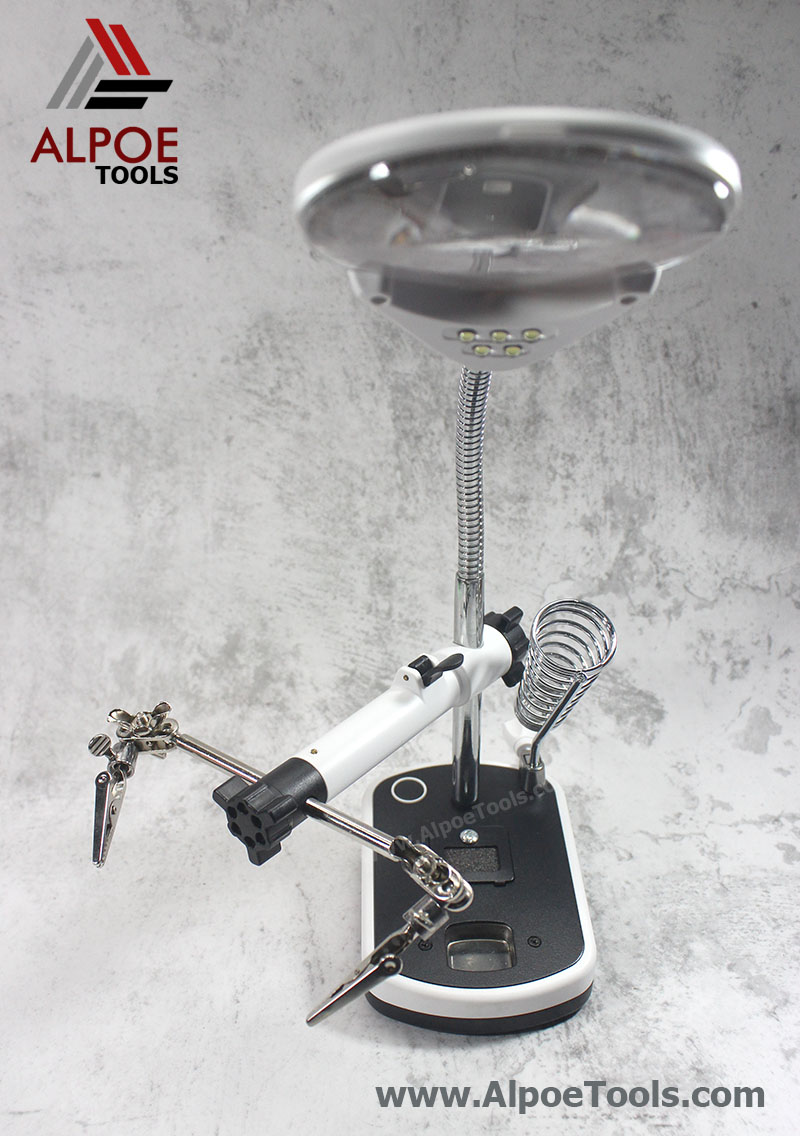 แว่นขยายตั้งโต๊ะ พร้อมตัวจับ รุ่น MG16090C