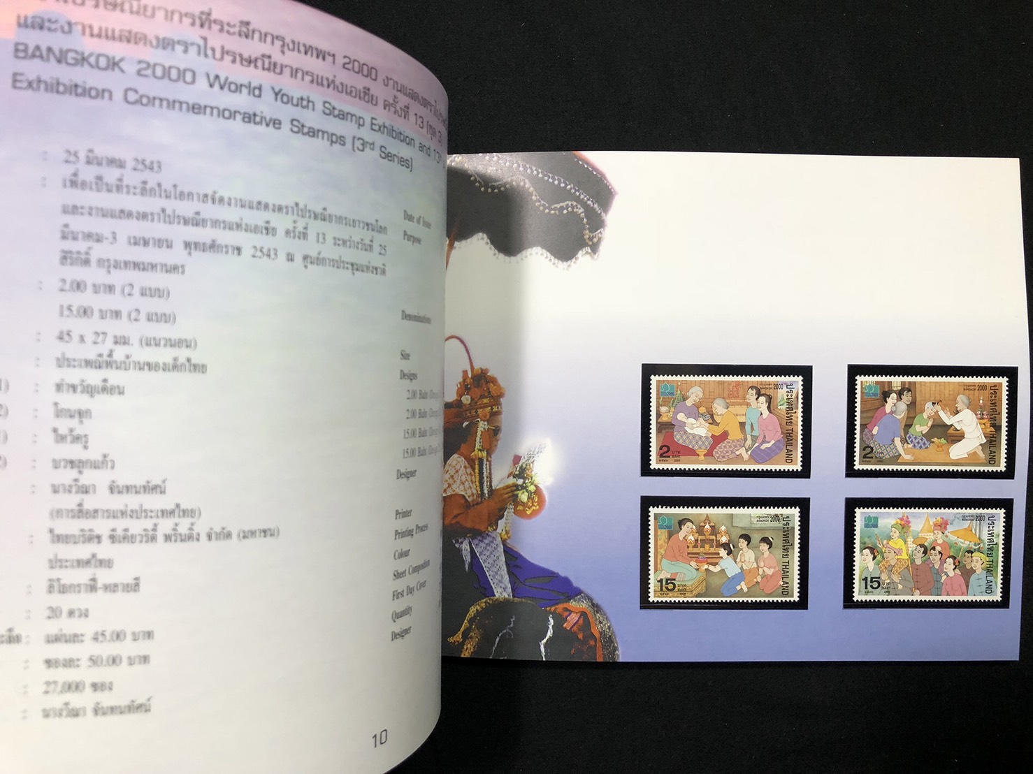 สมุดตราไปรษณียากรไทยประจำปี 2543