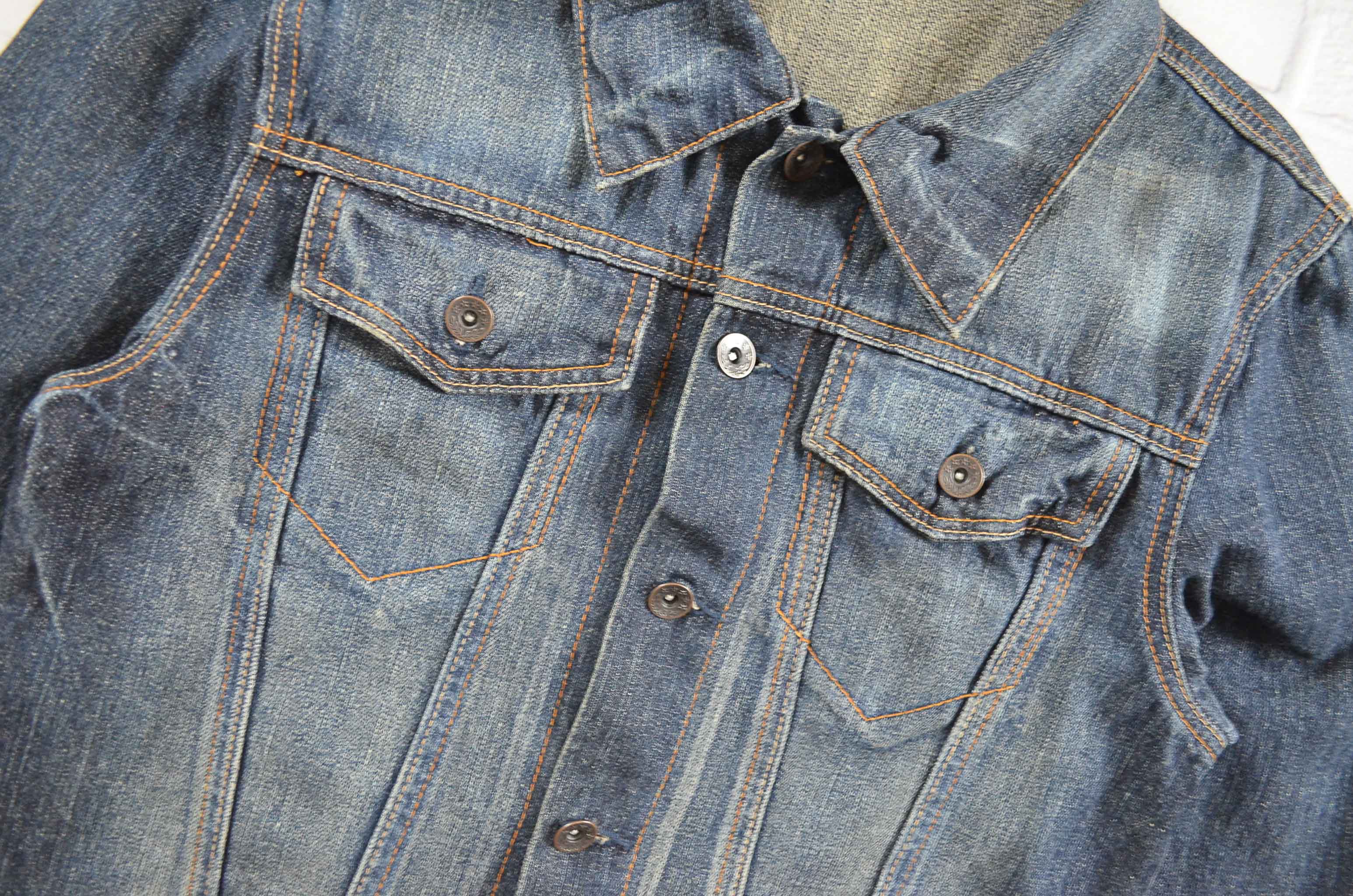 JEANS อกจริง37' (M) เสื้อแจ็คเก็ตยีนส์ เสื้อยีนส์แขนยาวหญิงชาย สีเข้ม ผ้านุ่มใส่สบายใส่คลุมกันแดด