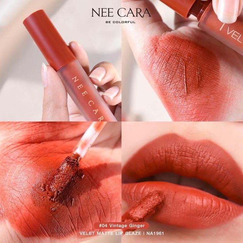NEE CARA Velvet Matte Lip Glaze NA1961 เวลเวท แมท ลิป เกรซ 4กรัม