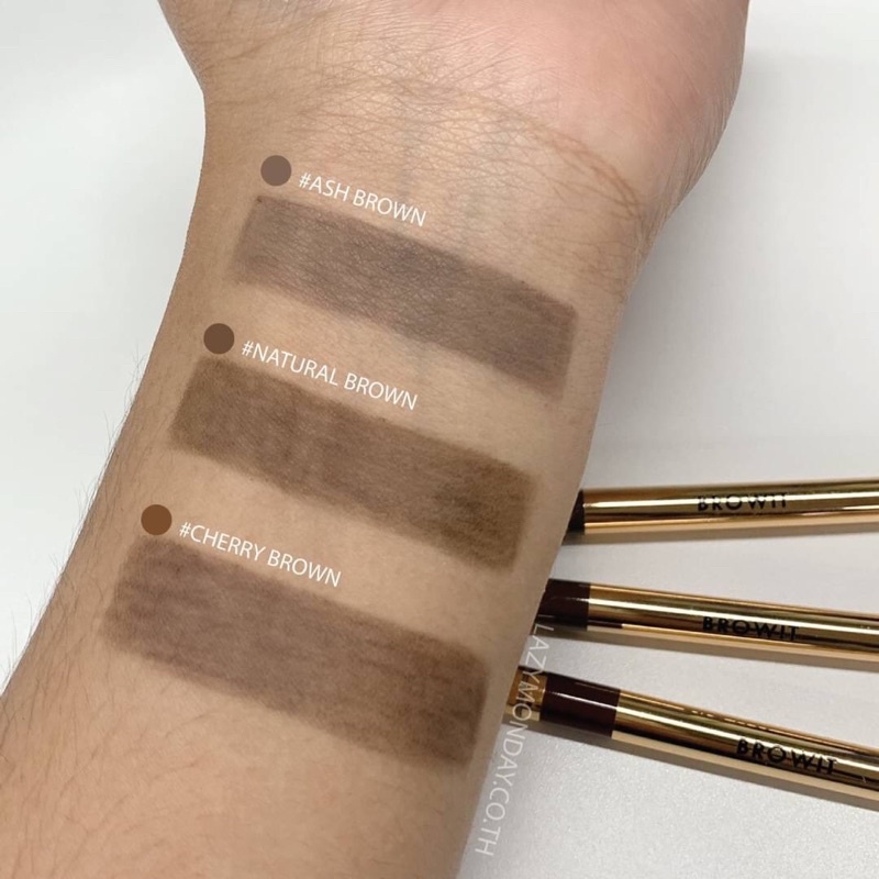 Browit เซตอายไลน์เนอร์สีดำ + ดินสอเขียนคิ้ว มีให้เลือก 3 สี Slim Eyeliner And Eyebrow Exclusive Set 39.5g