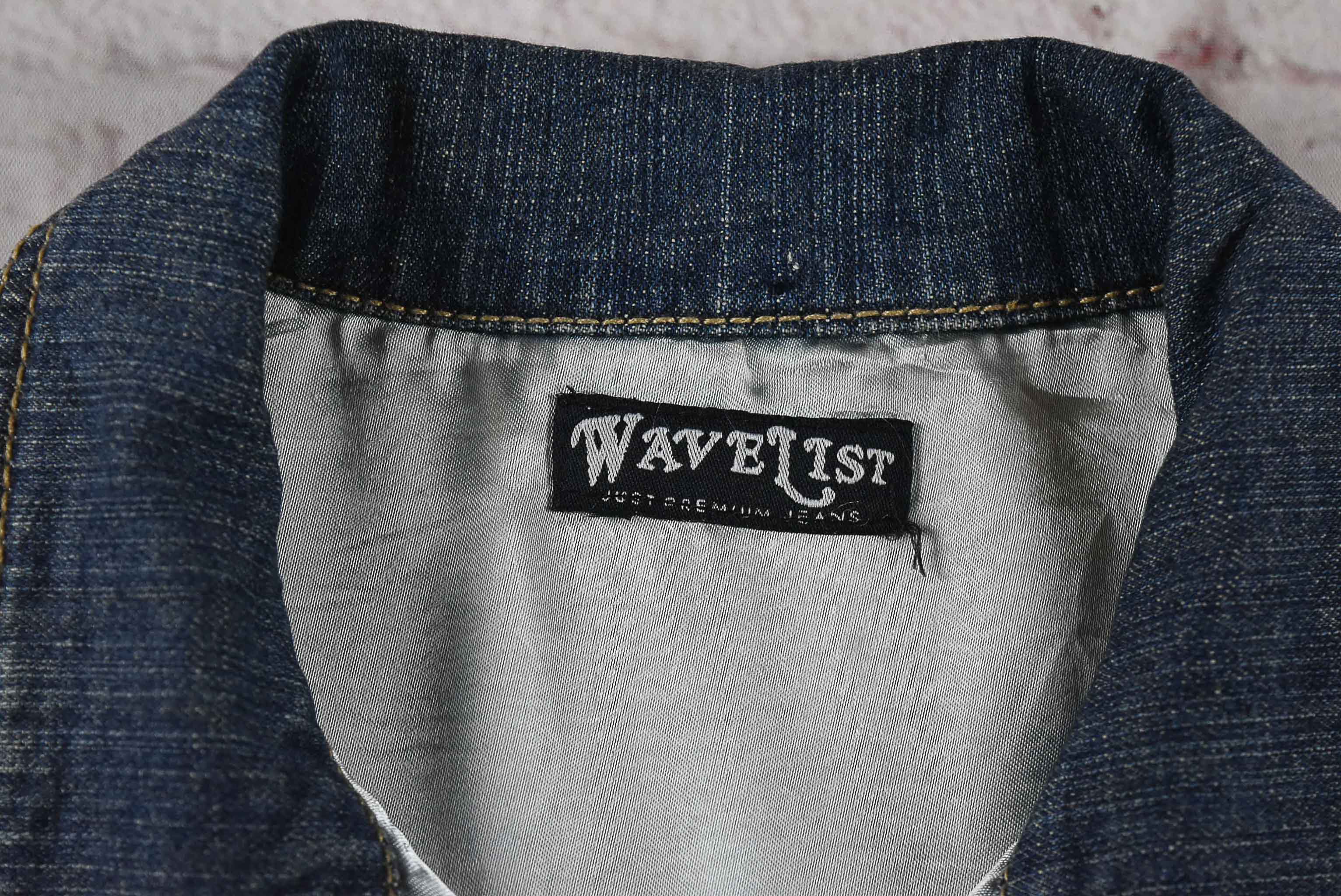 Wave List อกจริง 36 ไซส์ S เสื้อแจ็คเก็ตยีนส์ แขนยาว ผู้หญิง สีเข้มฟอก มีซับใน ทรงสวย เนื้อผ้านุ่มใส่สบาย คลุมกันแดด