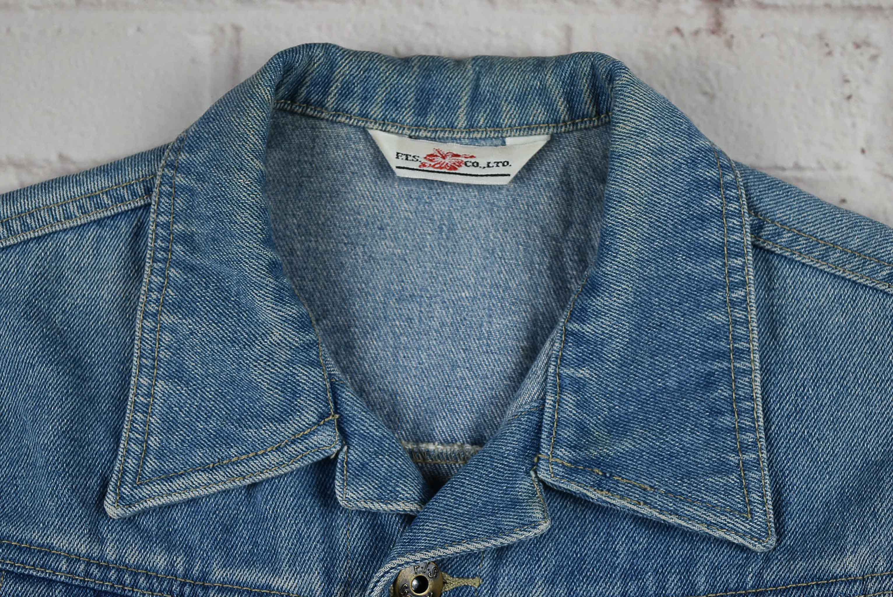 F.T.S. อกจริง 34 ไซส์ S เสื้อแจ็คเก็ตยีนส์ แขนยาว ผู้หญิง ทรงสวยใส่สบาย ใส่คลุมกันแดด