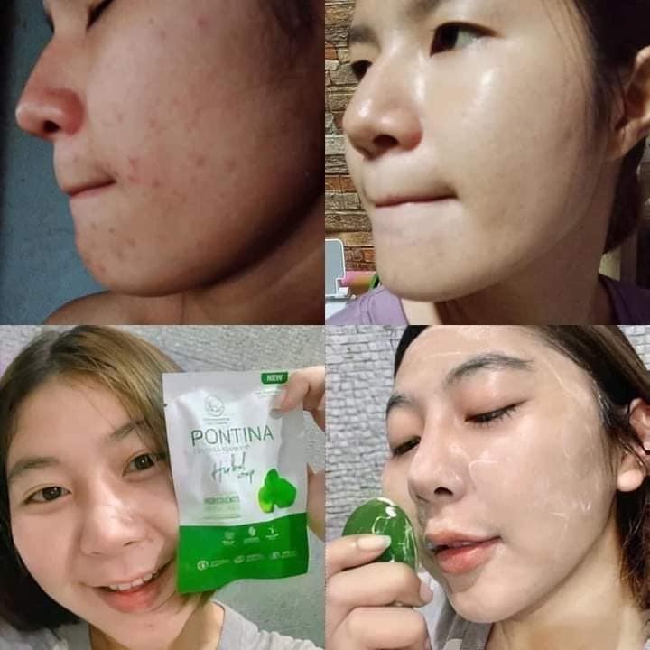 สบู่ใบบัวบก พรทิน่า 27 กรัม Pontina Centella Asiatica+Herbal Soap