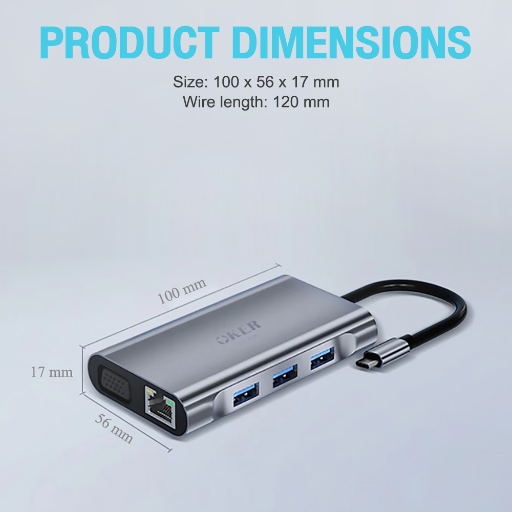 OE-7110 OKER TYPE-C MULTI-PORT 7 in 1 CA-TC-OK-7110B