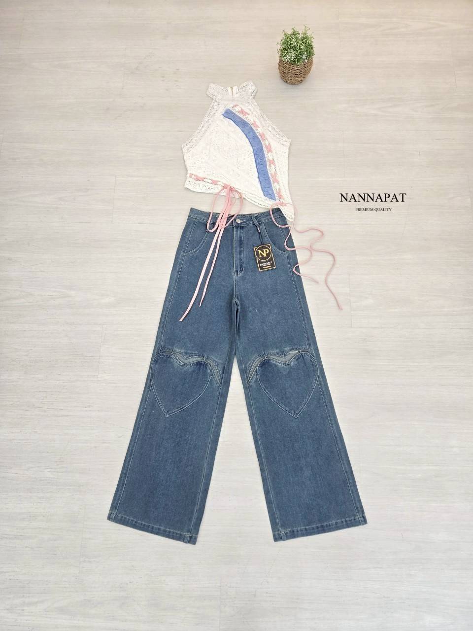 ชุดเซท TAG :: NANNAPAT (NP) 🎗️ CONCEPT :: เสื้อ+กางเกงยีนส์