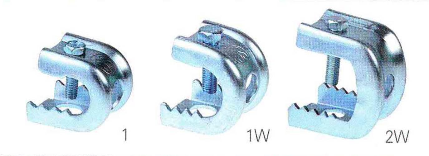 แคล้มฟันจระเข้ เบอร์ 1W ชุบขาว (beam clamp) 5-20mm.