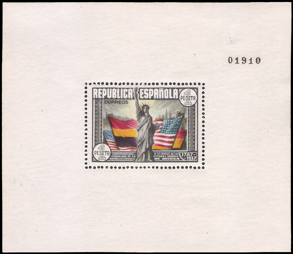 1937 Spain Sheet CV $50