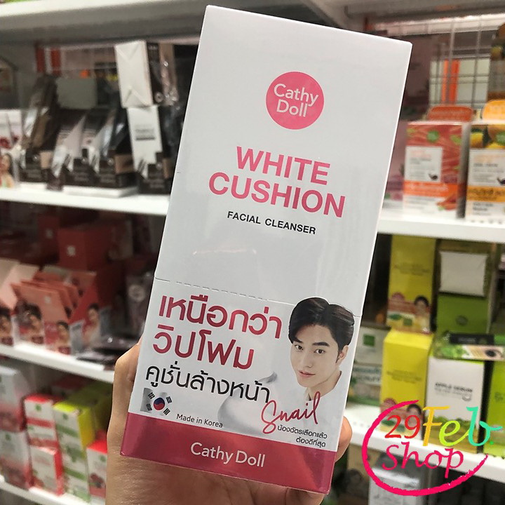 Cathy Doll White Cushion Facial Foam Cleanser 1 ซอง 12ml คูชั่นคลีนเซอร์ เคที่ดอลล์