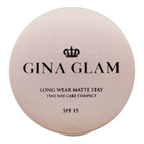 Gina Glam Long Wear Matte Stay Two Way Cake Compact Powder SPF 15 G40 จีน่า เกลม แป้งคุมมันผสมรองพื้น
