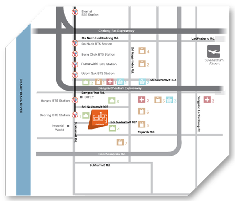 ขายด่วน The Gallery Bearing คอนโด High Rise BTS บางนา-แบริ่ง 65 ตรม. เฟอร์ เครื่องใช้ไฟฟ้าครบชั้น 21 SKY LOUNGE