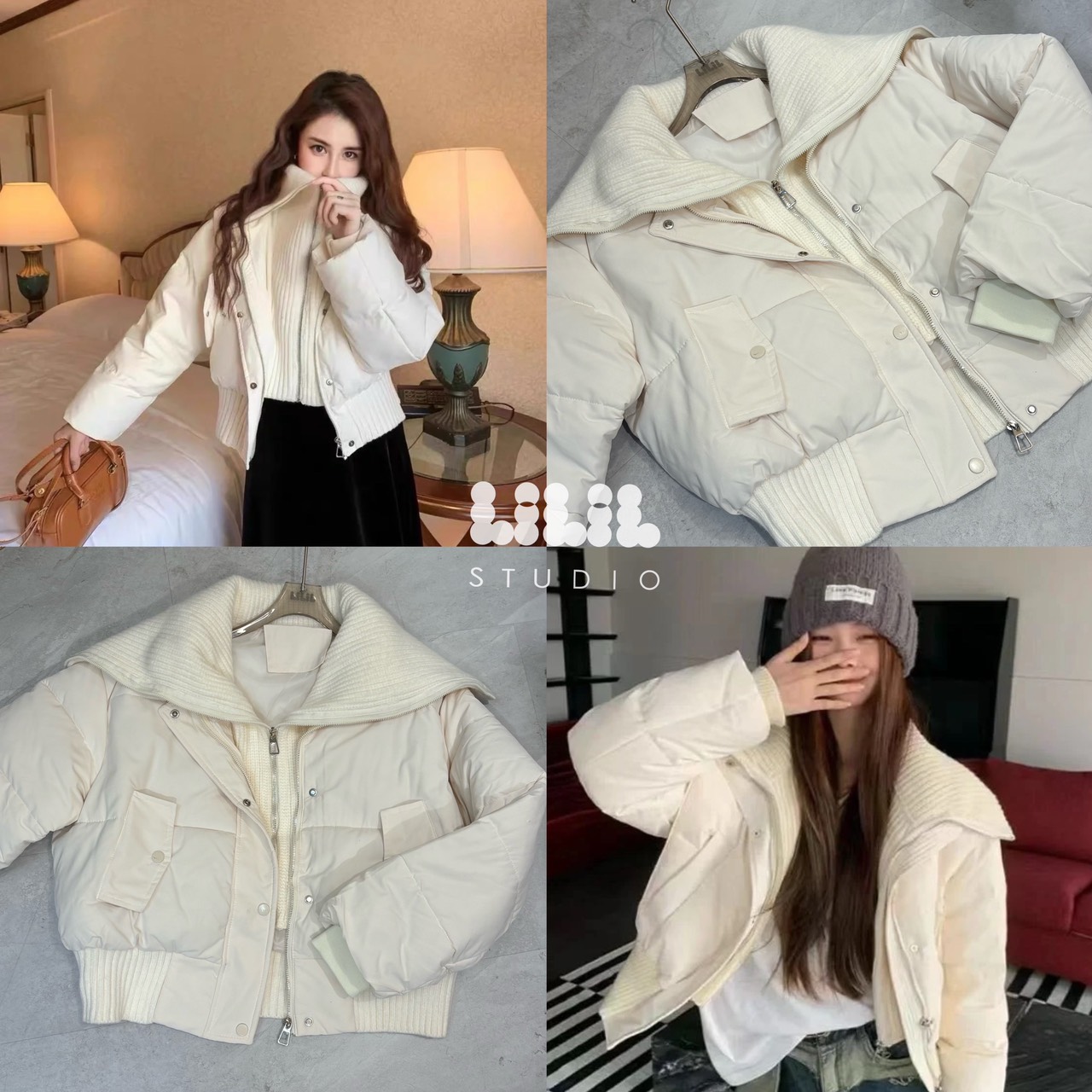 เสื้อแจ็คเก็ตนวมปกไหมพรม ล็อคซิป2ชั้น อุ่นสุดขนเป็ดน้ำหนักเสื้อเบา กระเป๋าข้างมืออุ่นด้วย พร้อมส่งเลยค่ะ #ถ่ายจากสินค้าจริง