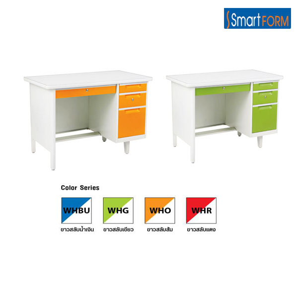 โต๊ะทำงานเหล็ก 4 ฟุต สมาร์ทฟอร์ม (SMARTFORM) รุ่น OD-40