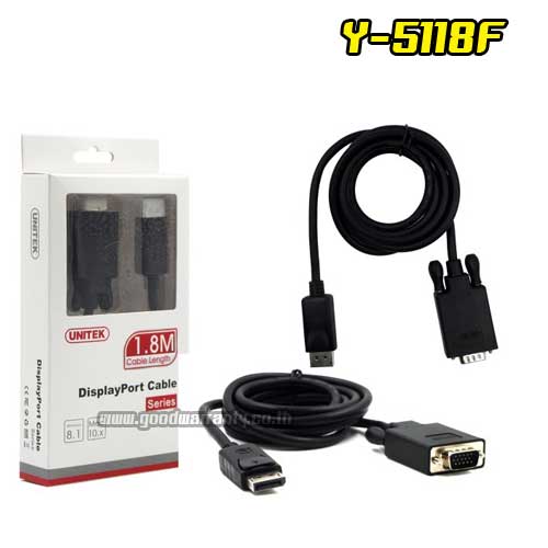 Y-5118F UNITEK DISPLAY TO VGA M 1.8M CA-DP-VG-Y5118