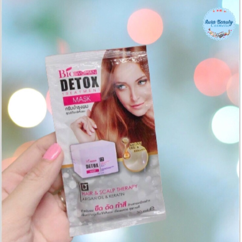 Biowoman Detox Treatment Mask 30ml*6ซอง ไบโอวูเมนส์ ดีท็อกซ์ ทรีทเม้นท์ มาส์ก 30 มล.