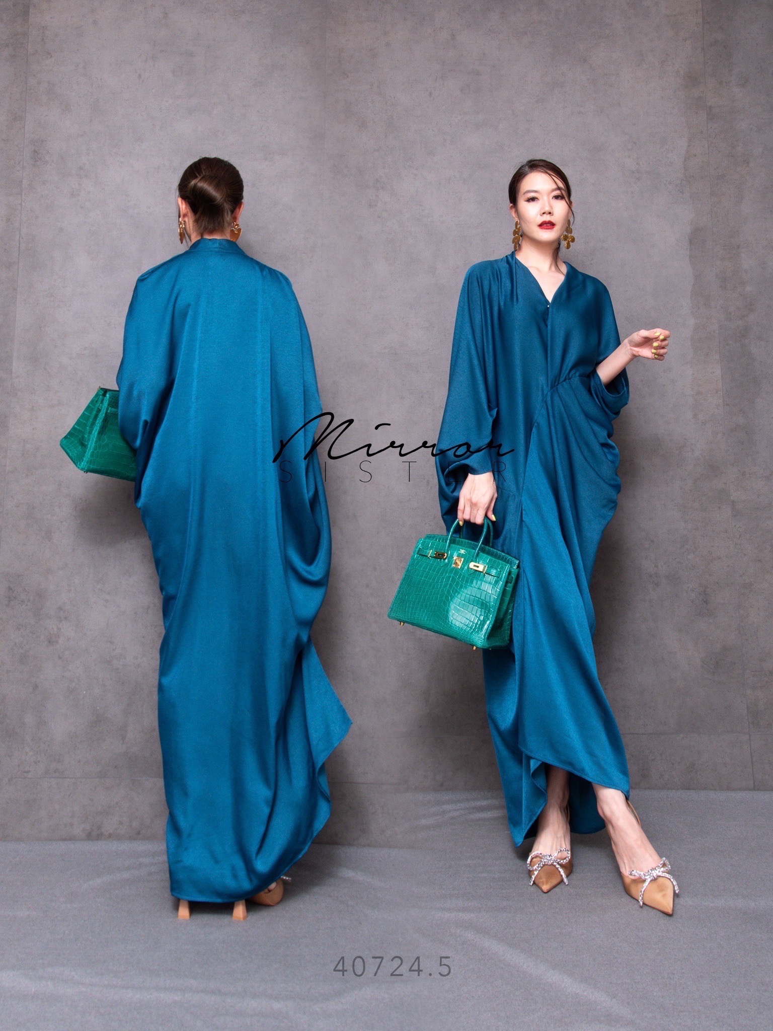 MiRRoRSiSTER's NaZaa LooSE MaXiDReSS•• เดรสซิลค์ทรงสวยอลัง แพทเทรินทรงหลวมๆ ดีเทลคอวีติดกระดุมแป๊ก ช่วงตัวแต่งเย็บlineโค้ง ชายหน้าผ่า แขนข้างนึงสั้นกว่าข้างนึงยาวกว่าเก๋ไก๋ แพทเทรินอำพรางสัดส่วน ใครใส่ก็ดูหรูหรา มีออร่าทุกสี