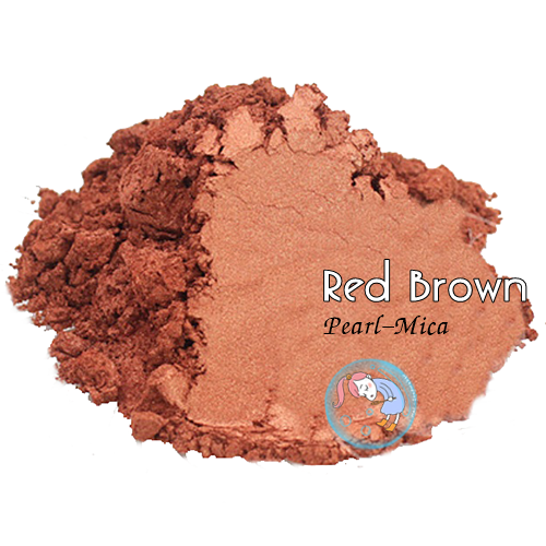 Color Brown : Red Brown mica pearlescent pigment/ สีน้ำตาลแดง ประกายมุก / สีไมก้า ผงละเอียดมีประกาย