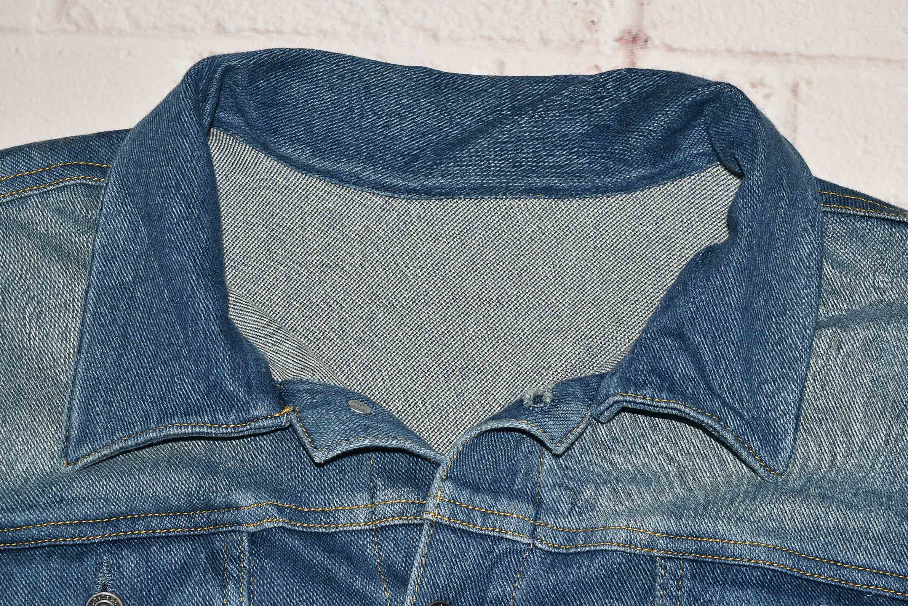 JEANS อกจริง 42 ไซส์ L เสื้อแจ็คเก็ตยีนส์ แขนยาว ผู้ชาย เนื้อผ้ายีนส์ยืด เนื้อผ้านุ่มใส่สบาย ใส่คลุมกันแดด