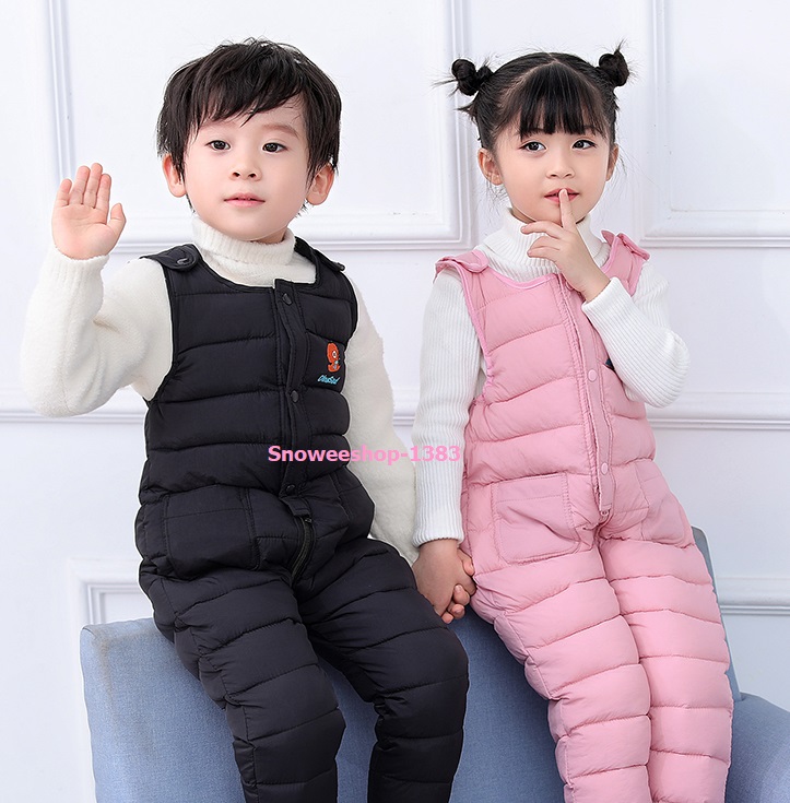 ชุดเอี๊อมเด็ก ชุดเอี๊ยมกันหนาวเด็ก ชุดกันหนาวเด็กใส่เป็นตัวนอกใส่สบายถอดได้ง่าย มี 4 สีให้เลือกไซส์ 70 80 90 100 110 120