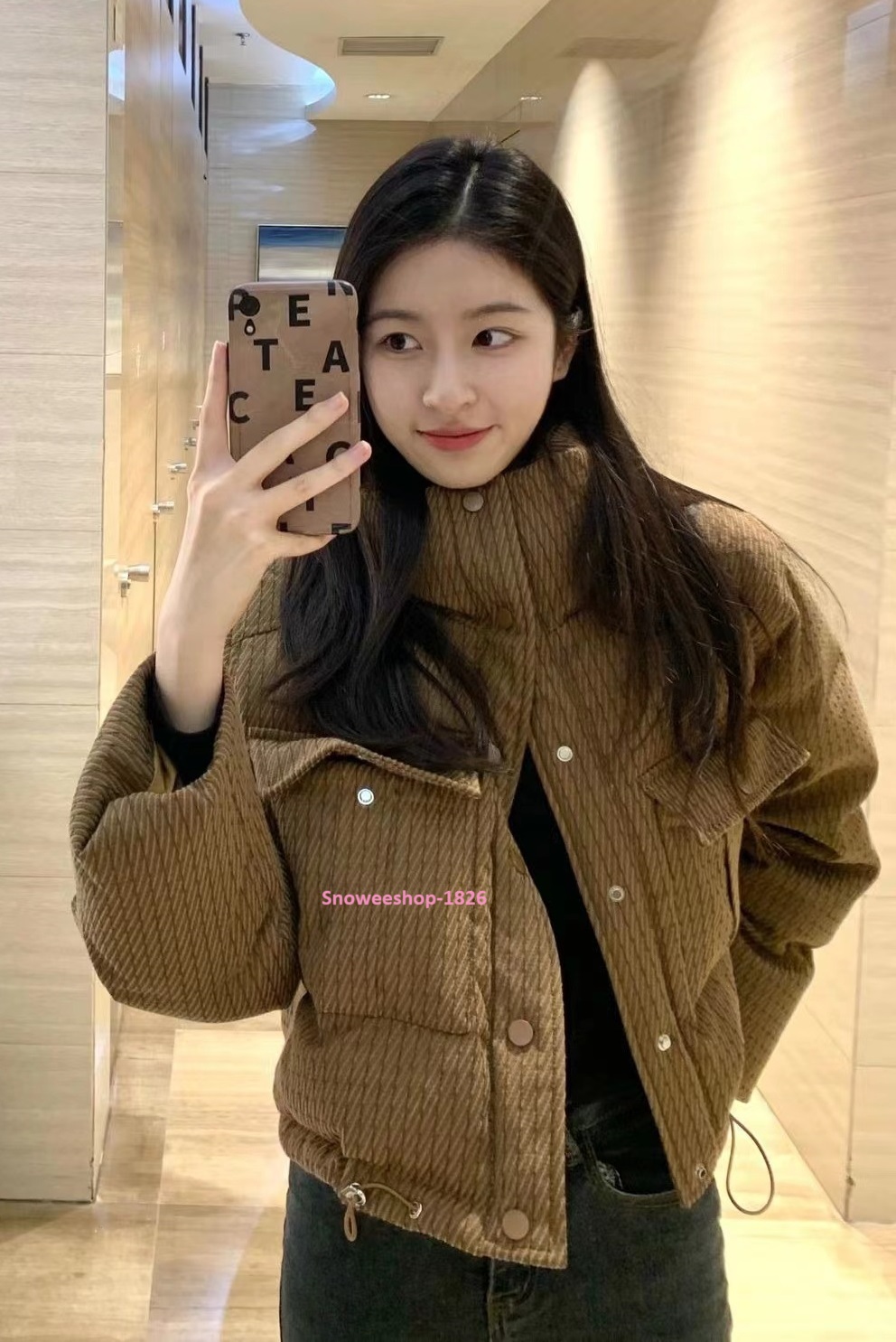 แจ็คเก็ตกันหนาวสำหรับผู้หญิง เสื้อกันหนาวบุนวมหนาแต่งปกคอสูง ทรงโอเวอร์ไซใส่แบบหลวมๆ สไตล์เกาหลี เสื้อกันหนาวใส่กันหนาว ใส่ติดลบ กันลม กันหิมะ มี 2 สี